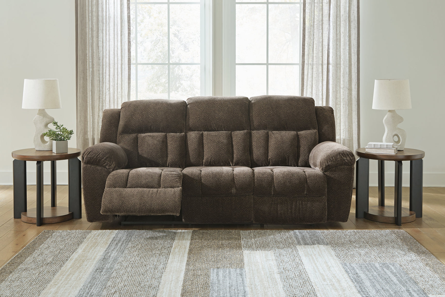 Frohn Chocolate Reclining Sofa, Loveseat and Recliner (Online Special Price) - Ornate Home