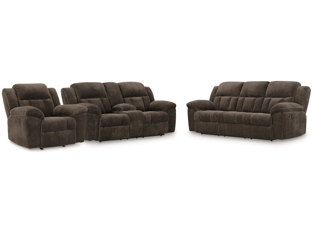 Frohn Chocolate Reclining Sofa, Loveseat and Recliner - Ornate Home