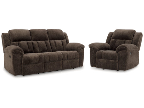Frohn Chocolate Reclining Sofa & Recliner - Ornate Home