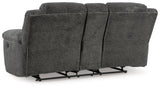 Frohn Graphite Reclining Loveseat w/Console - Ornate Home