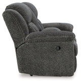 Frohn Graphite Reclining Loveseat with Console and 2 Recliners (Online Special Price) - Ornate Home