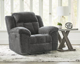 Frohn Graphite Reclining Loveseat with Console and 2 Recliners (Online Special Price) - Ornate Home