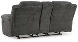 Frohn Graphite Reclining Loveseat with Console and 2 Recliners - Ornate Home