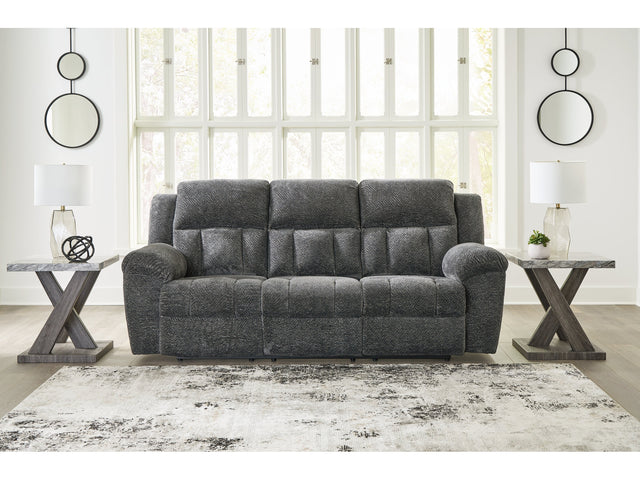 Frohn Graphite Reclining Sofa - Ornate Home