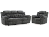 Frohn Graphite Reclining Sofa & Recliner (Online Special Price) - Ornate Home