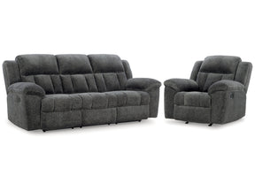 Frohn Graphite Reclining Sofa & Recliner (Online Special Price) - Ornate Home