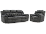 Frohn Graphite Reclining Sofa & Recliner - Ornate Home