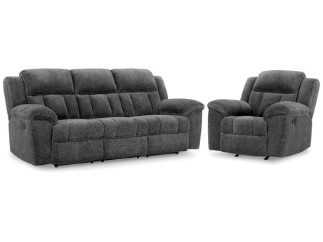 Frohn Graphite Reclining Sofa & Recliner - Ornate Home