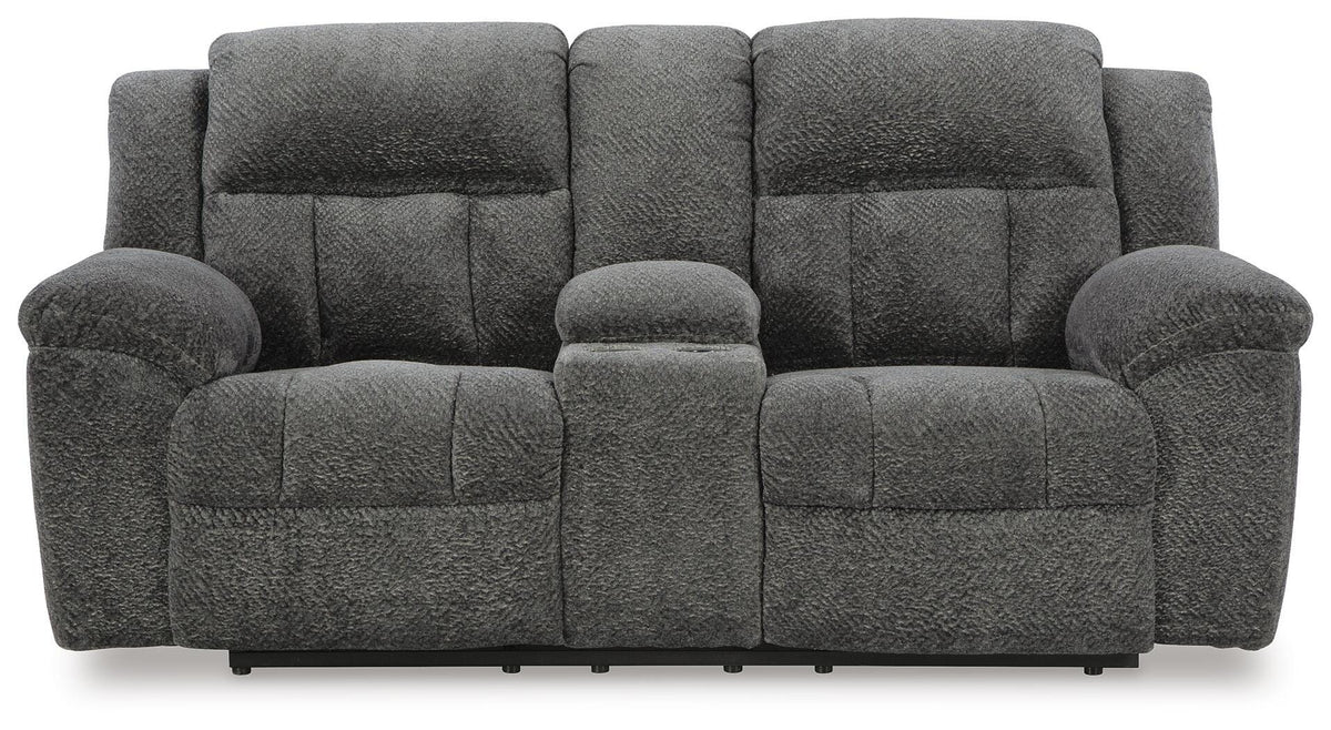 Frohn Graphite Reclining Sofa and Loveseat and 2 Recliners - Ornate Home