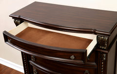 Fromberg Brown Cherry 5 Piece Bedroom Set w/2 Nightstands - Ornate Home