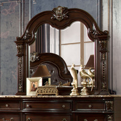 Fromberg Brown Cherry 5 Piece Bedroom Set w/2 Nightstands - Ornate Home