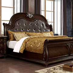 Fromberg Brown Cherry 5 Piece Bedroom Set w/2 Nightstands - Ornate Home