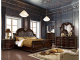 Fromberg Brown Cherry 5 Piece Bedroom Set w/Chest - Ornate Home