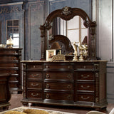 Fromberg Brown Cherry 5 Piece Bedroom Set w/Chest - Ornate Home