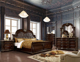 Fromberg Brown Cherry  Queen Bed - Ornate Home