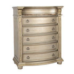 Fromberg Gold Champagne Chest w/Marble Insert - Ornate Home