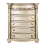 Fromberg Gold Champagne 5 Pc. Queen Bedroom Set - Ornate Home