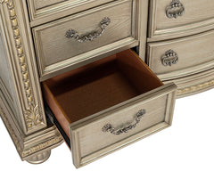Fromberg Gold Champagne Dresser w/ Marble Top - Ornate Home
