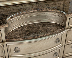 Fromberg Gold Champagne Dresser w/ Marble Top - Ornate Home