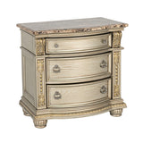 Fromberg Gold Champagne 4 Pc Queen Bedroom Set - Ornate Home