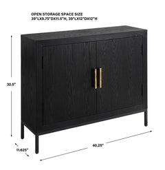 Front Range Dark Oak 2 Door Cabinet - Ornate Home