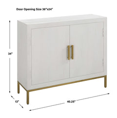 Front Range White 2 Door Cabinet - Ornate Home