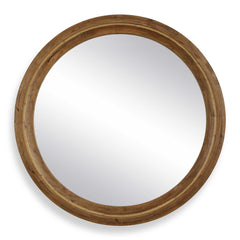 Frontier Woodtone Round Wood Mirror - Ornate Home