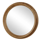 Frontier Woodtone Round Wood Mirror - Ornate Home