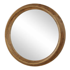 Frontier Woodtone Round Wood Mirror - Ornate Home