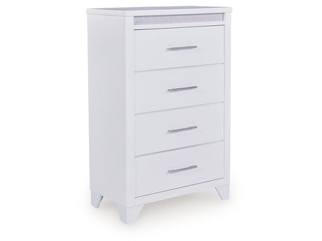 Frostlyn White Chest of Drawers - Ornate Home