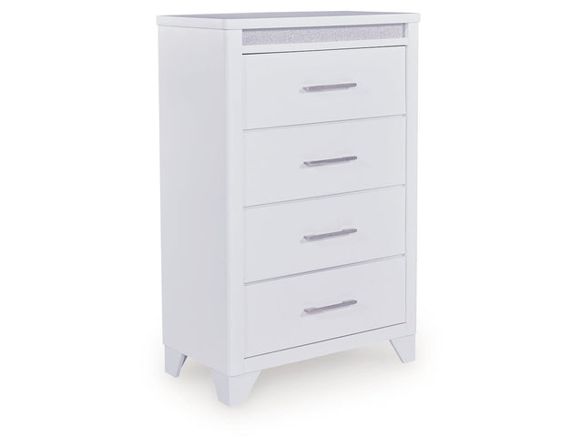 Frostlyn White Chest of Drawers - Ornate Home