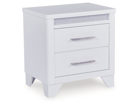 Frostlyn White Nightstand - Ornate Home