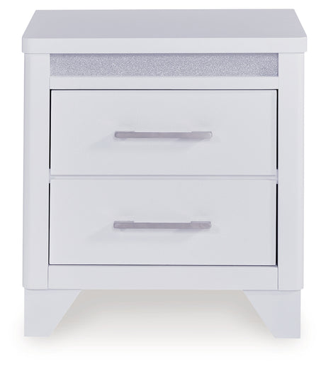 Frostlyn White Nightstand - Ornate Home