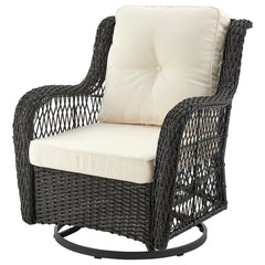 Fruttuo Patio 2-Person Seating Group with End Table with Cream Cushions - Ornate Home