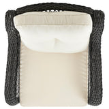 Fruttuo Patio 2-Person Seating Group with End Table with Cream Cushions - Ornate Home