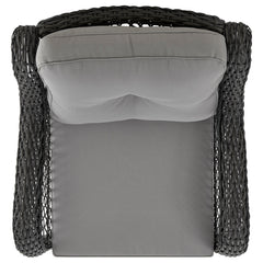 Fruttuo Patio 2-Person Seating Group with End Table with Grey Cushions - Ornate Home