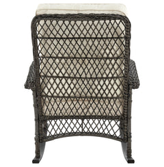 Fruttuo Patio Rocking Chair with Cream Cushions - Ornate Home