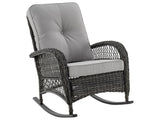 Fruttuo Patio Rocking Chair with Grey Cushions - Ornate Home