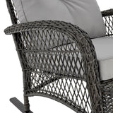 Fruttuo Patio Rocking Chair with Grey Cushions - Ornate Home