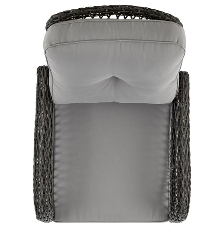 Fruttuo Patio Rocking Chair with Grey Cushions - Ornate Home