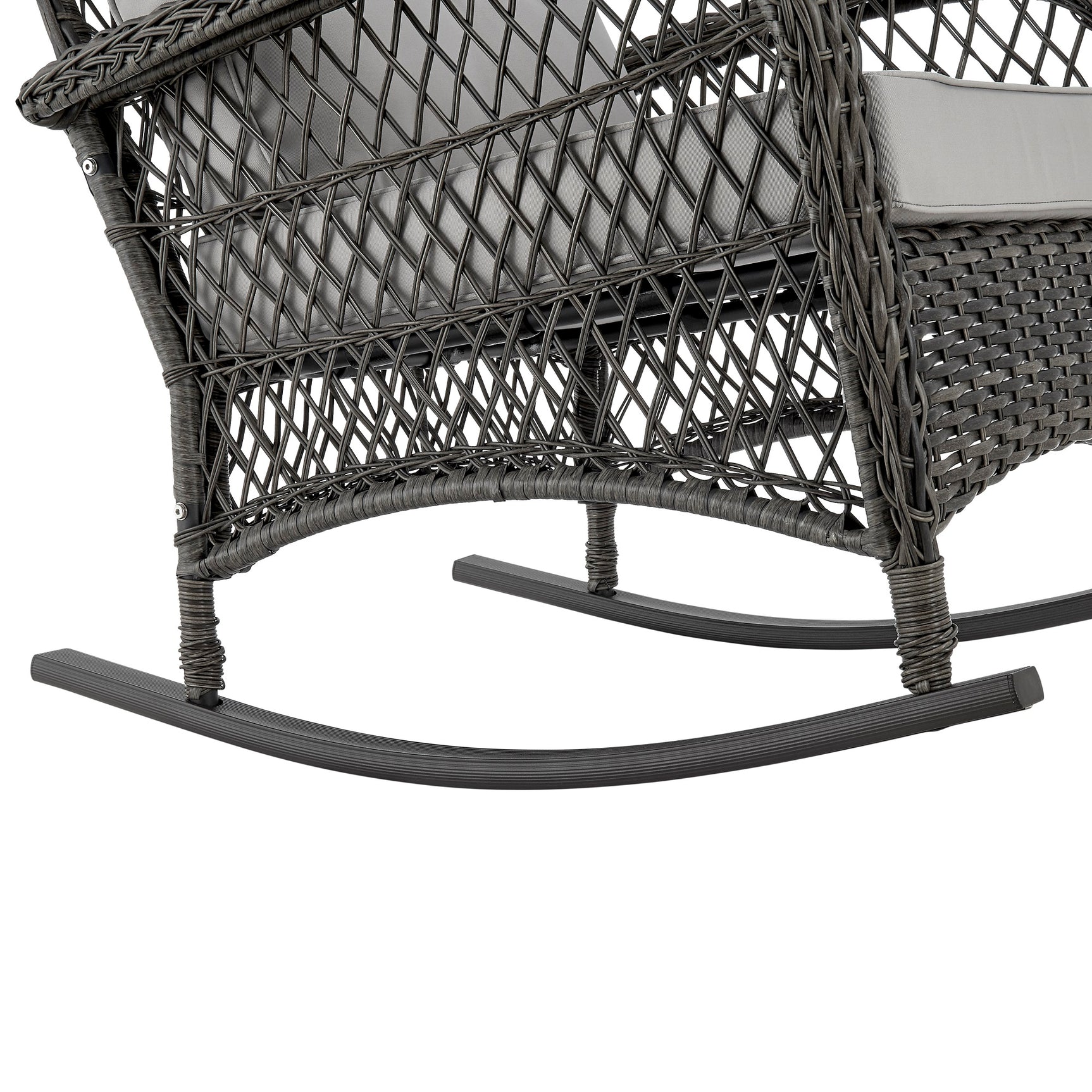 Fruttuo Patio Rocking Chair with Grey Cushions - Ornate Home