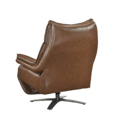 Fulcrum Brown Power Reclining Swivel Chair With Manual Adjustable Headrest - Ornate Home