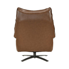 Fulcrum Brown Power Reclining Swivel Chair With Manual Adjustable Headrest - Ornate Home