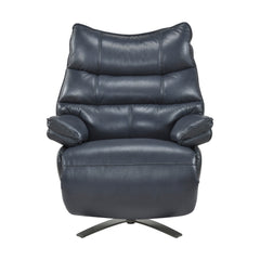 Fulcrum Gray Power Reclining Swivel Chair With Manual Adjustable Headrest - Ornate Home