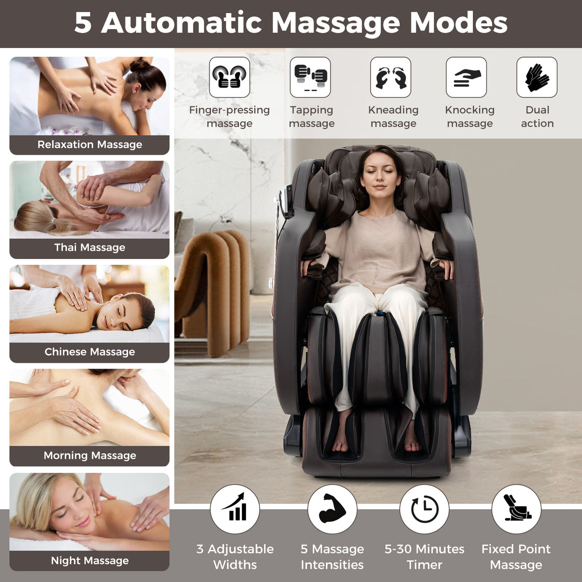 Relaxation 38 - Full Body Massage Chair with Airbags and Heater