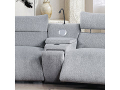Fullar Light Gary Modular Console w/Speaker & Cup Holder - Ornate Home