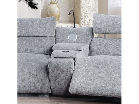 Fullar Light Gary Modular Console w/Speaker & Cup Holder - Ornate Home