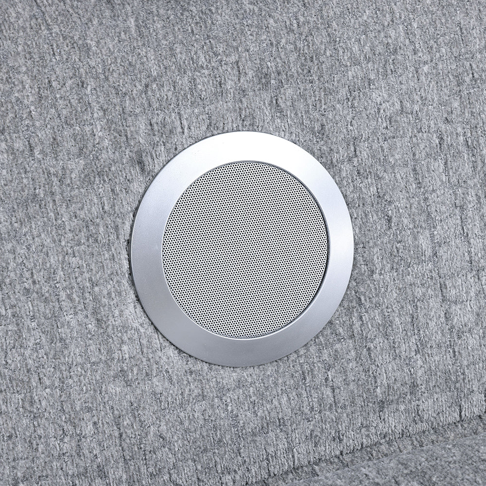 Fullar Light Gary Modular Console w/Speaker & Cup Holder - Ornate Home