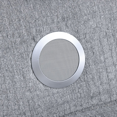 Fullar Light Gary Modular Console w/Speaker & Cup Holder - Ornate Home