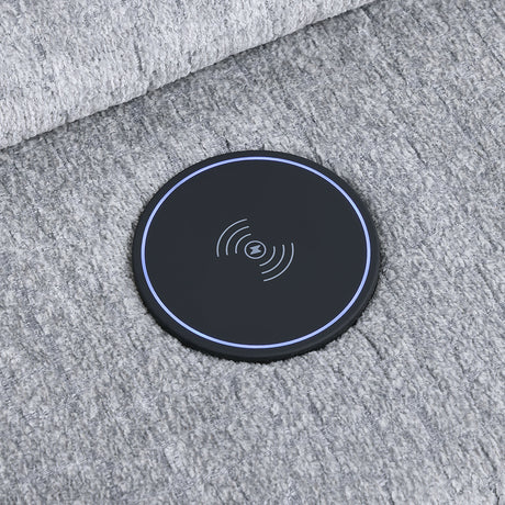 Fullar Light Gary Modular Console w/Speaker & Cup Holder - Ornate Home